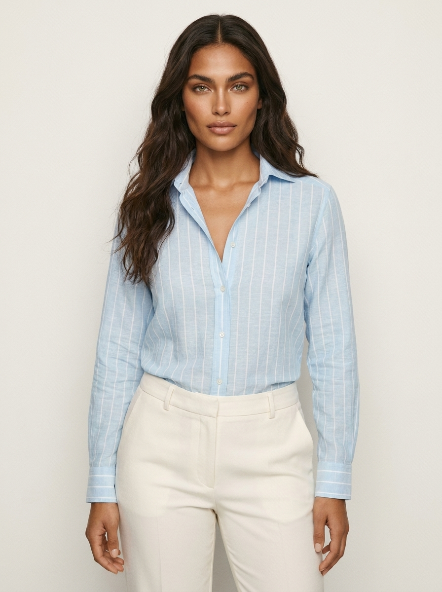 Gestreepte Linnenmix Blouse – Fleur