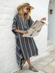 Luchtige Gestreepte Kaftan Jurk - Lina