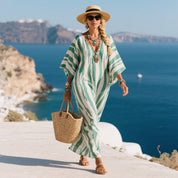 Luchtige Gestreepte Kaftan Jurk - Lina