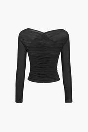 Mesh top met lange mouwen voor dames – Fern