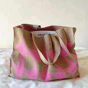 Dames Shopper Tas – Ruim Model met Geometrisch Patroon