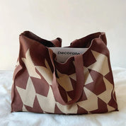 Dames Shopper Tas – Ruim Model met Geometrisch Patroon